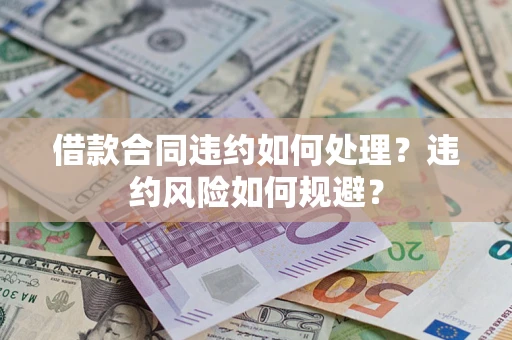 济南借款合同违约如何处理？违约风险如何规避？